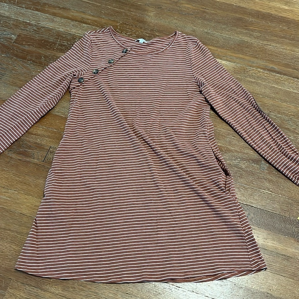 Umgee Striped Cotton Blend Dress